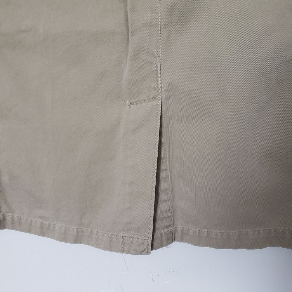 Bossini Ladieswear Womens Medium Dark Khaki Tan Denim Midi Skirt Business Casual - Picture 3 of 6